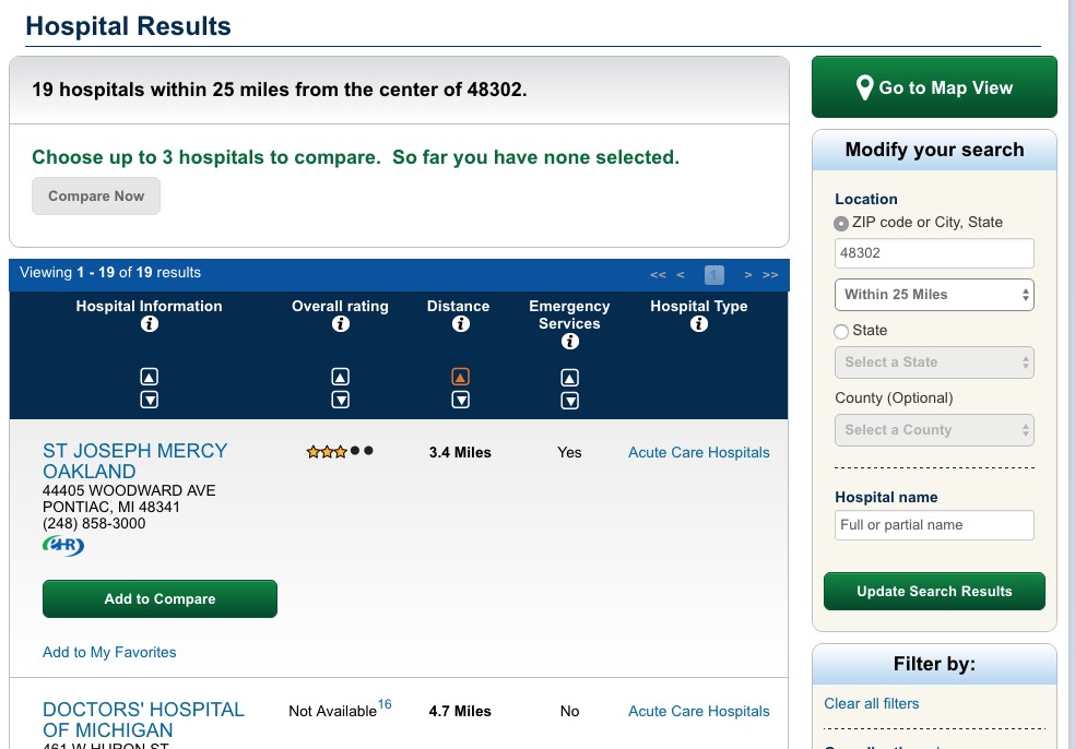 CMS announces Hospital Compare Star Rating database...at ...
