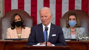 President Biden, Vice-President Harris, Speaker Pelosi